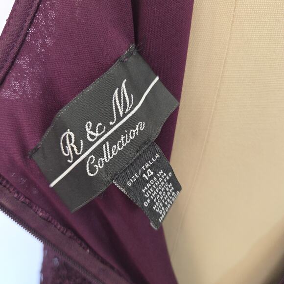 Vintage 90s Purple Lace Maxi Dress Size L Ethereal Fairy Grunge Glam Formal - Picture 10 of 11